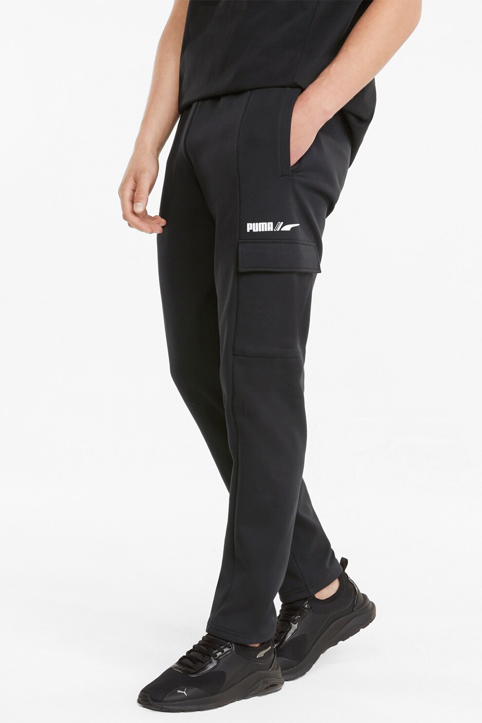 Puma, Pantaloni sport cu buzunar aplicat Winterized, Negru